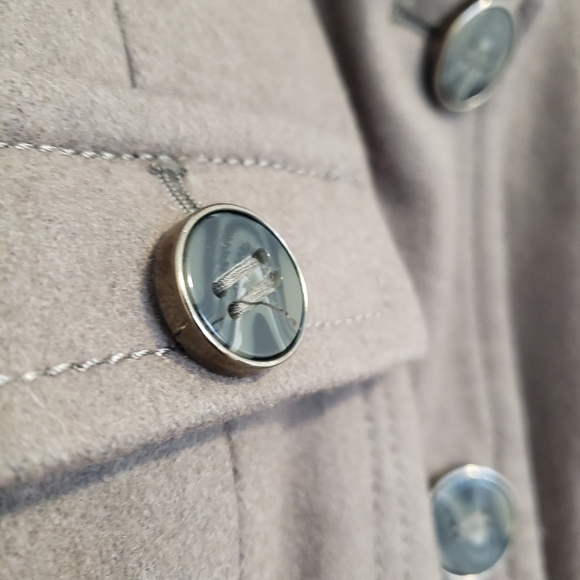 Kenneth Cole Beige Wool-blend Button down Coat Jacket Medium - Picture 6 of 12